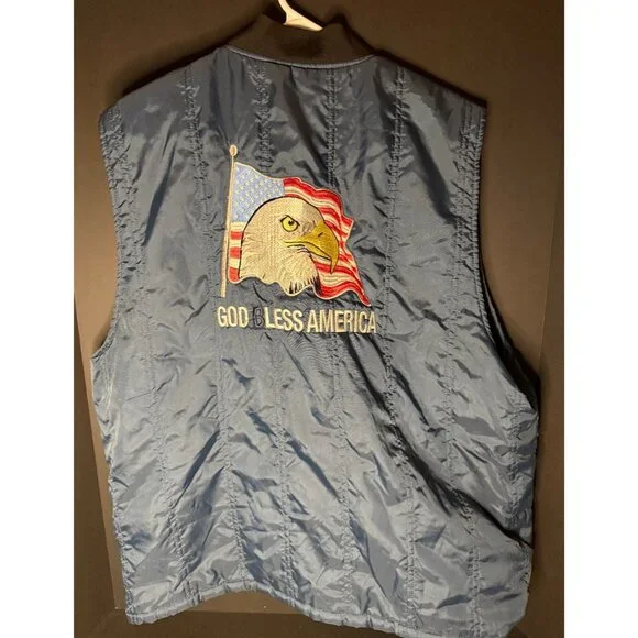 !FTP* F The Population God Bless America Vest Hypebeast Hype Mens L FTP - Picture 1 of 6